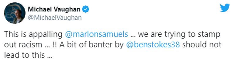 Marlon Samuels launches scathing attack on Ben Stokes, Shane Warne and Michael Vaughan join in=ayh