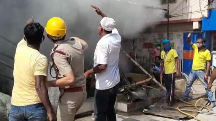 Fire Breaks out at Baguiati Joda mandir Shop RTB Fire Breaks out at Baguiati Joda mandir Shop RTB