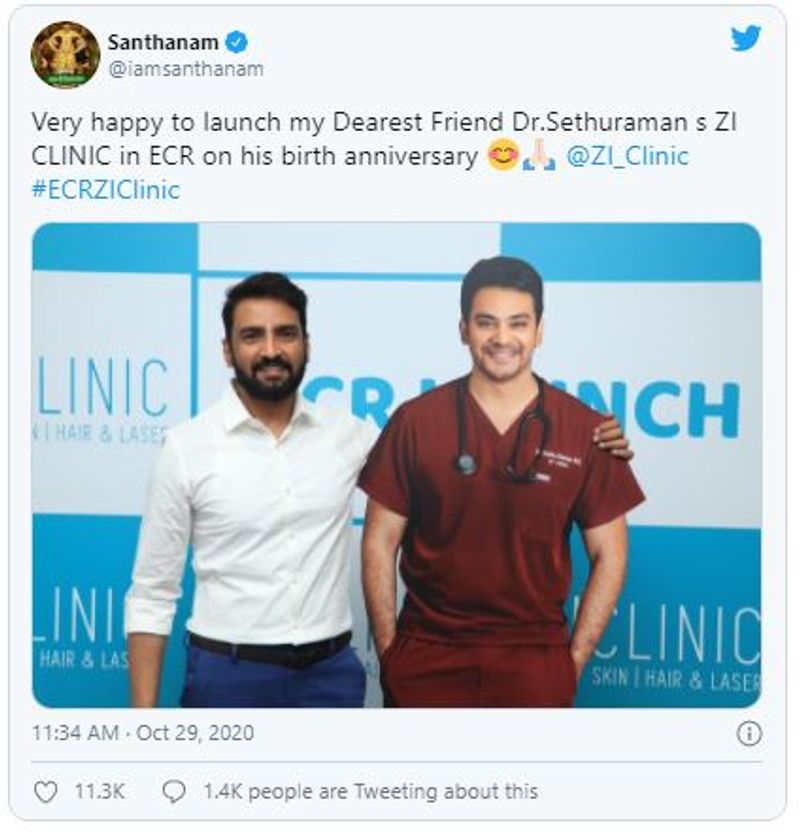 actor sethuraman birthday special surprise for santhanam