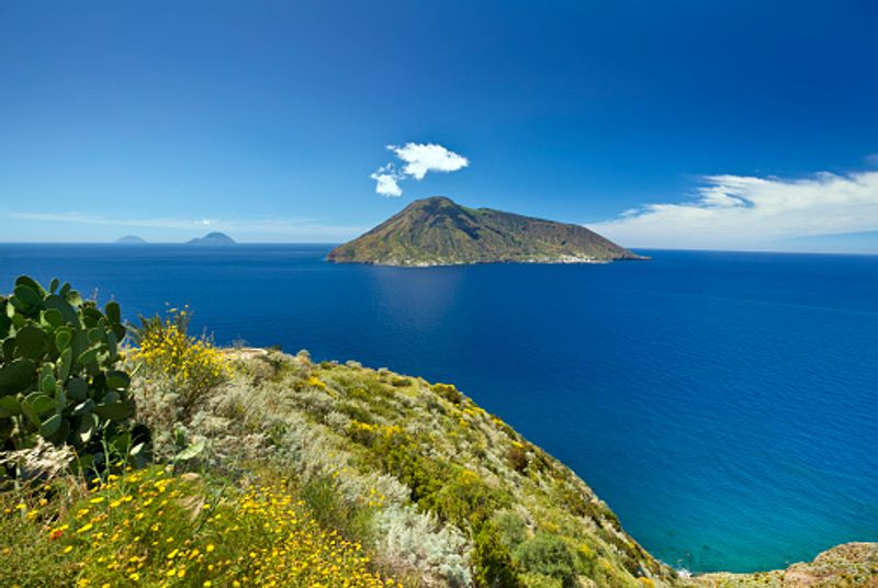 images Stromboli and Filicudi islands