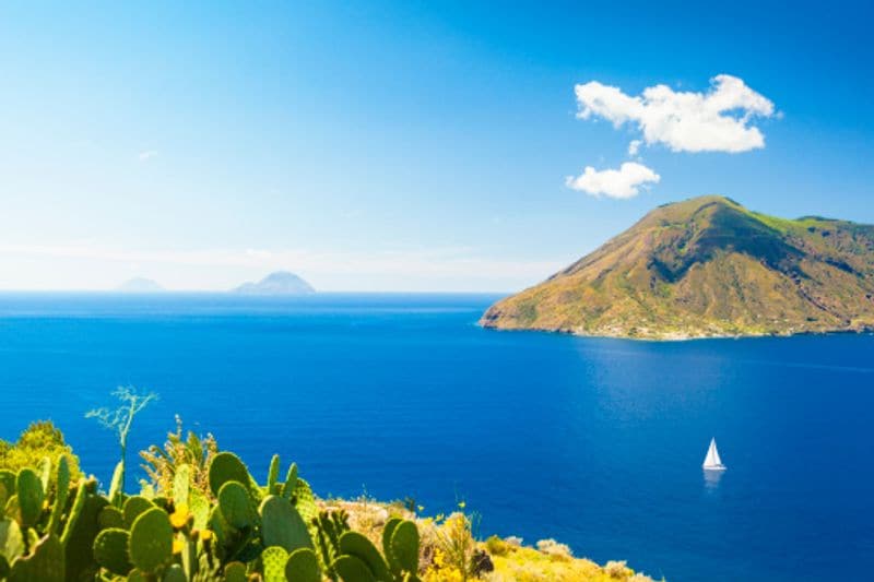 images Stromboli and Filicudi islands