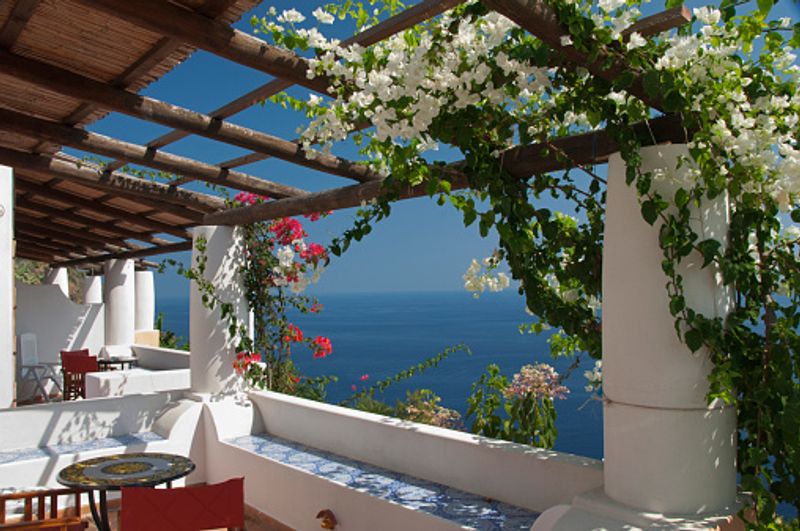 images Stromboli and Filicudi islands
