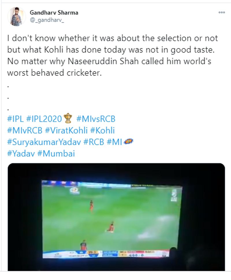 IPL 2020 Social Media criticises Virat Kohli for staring at Suryakumar Yadav