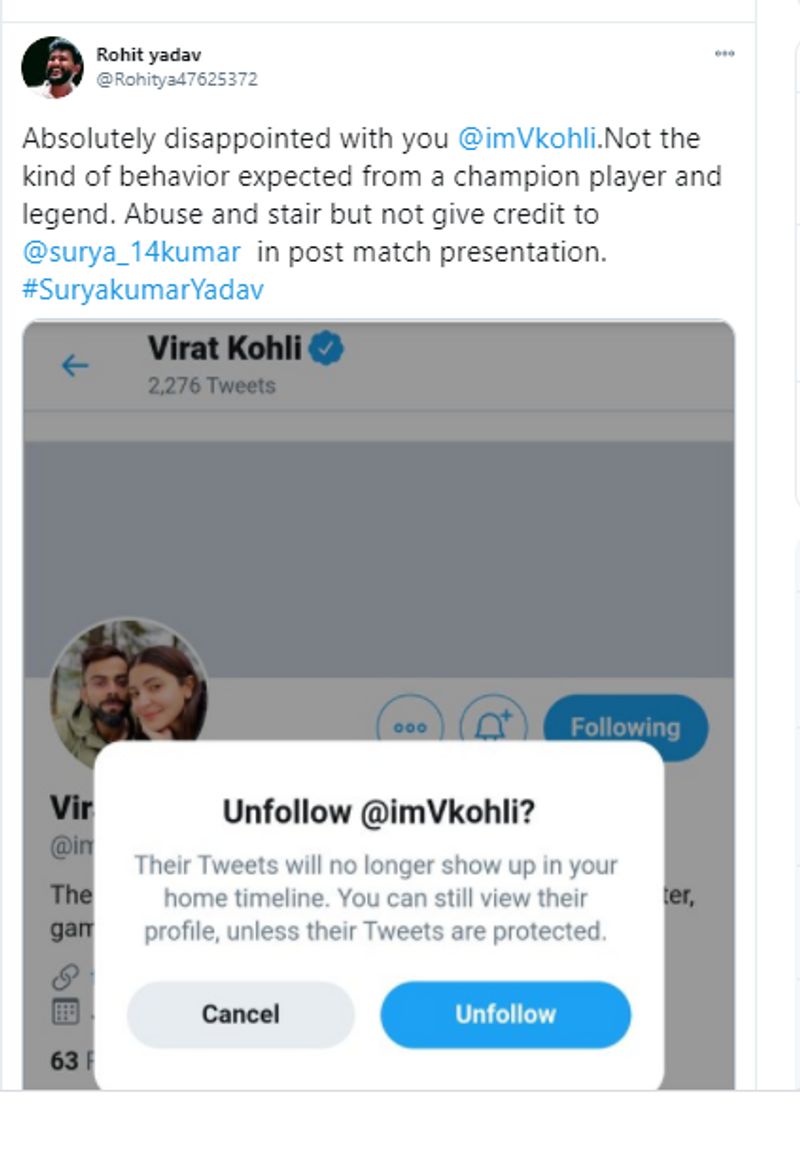 IPL 2020 Social Media criticises Virat Kohli for staring at Suryakumar Yadav
