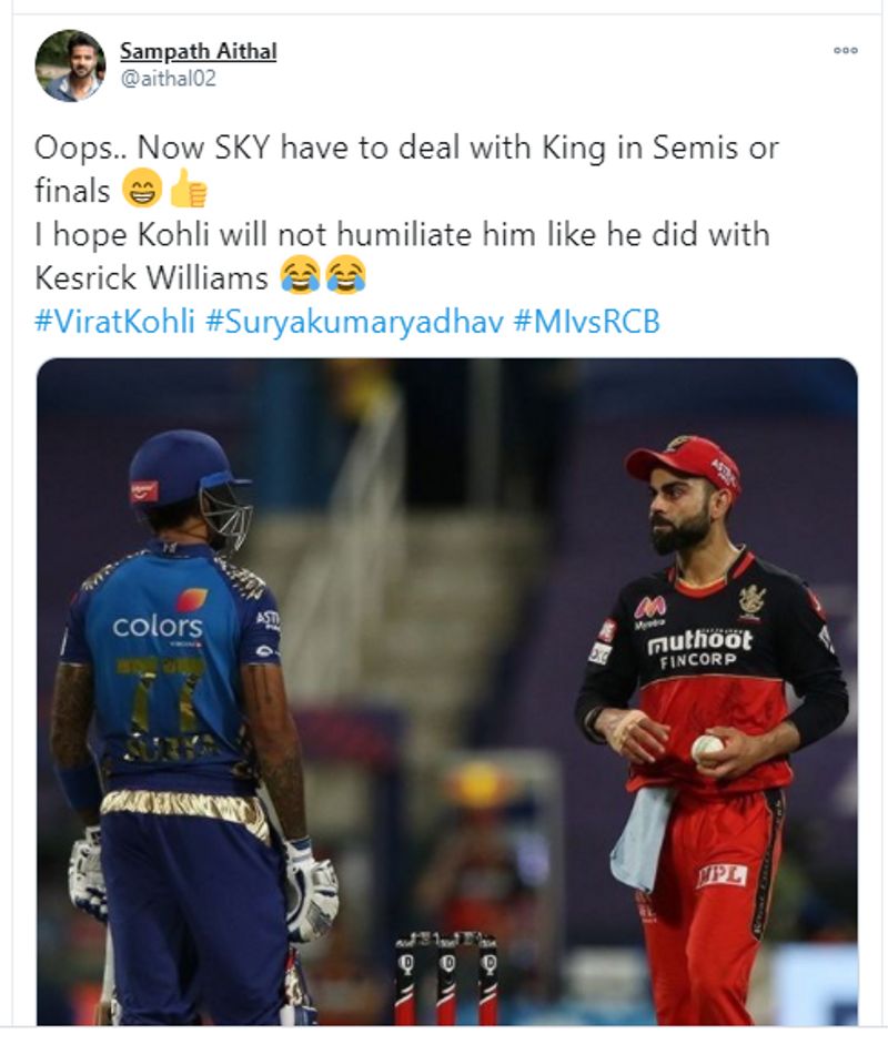 IPL 2020 Social Media criticises Virat Kohli for staring at Suryakumar Yadav