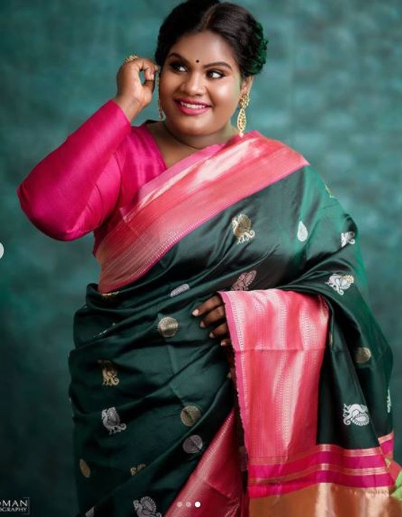 roboshankar daughter indraja saree look photo shoot