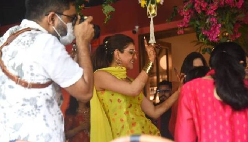 kajal aggarval haldi ceremony