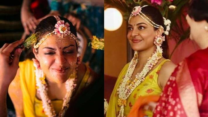 kajal aggarwal share special moments from her haldi kajal aggarwal share special moments from her haldi