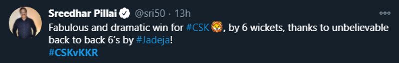 IPL 2020: Here's how Twitter reacted as Chennai Super Kings stole the show against Kolkata Knight Riders-ayh