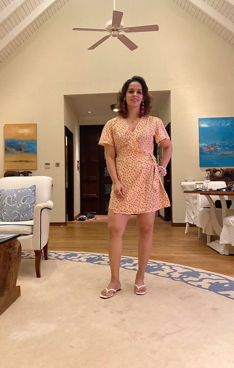 Indian Badminton player Saina nehwal hot Instagram photos in Maldives CRA