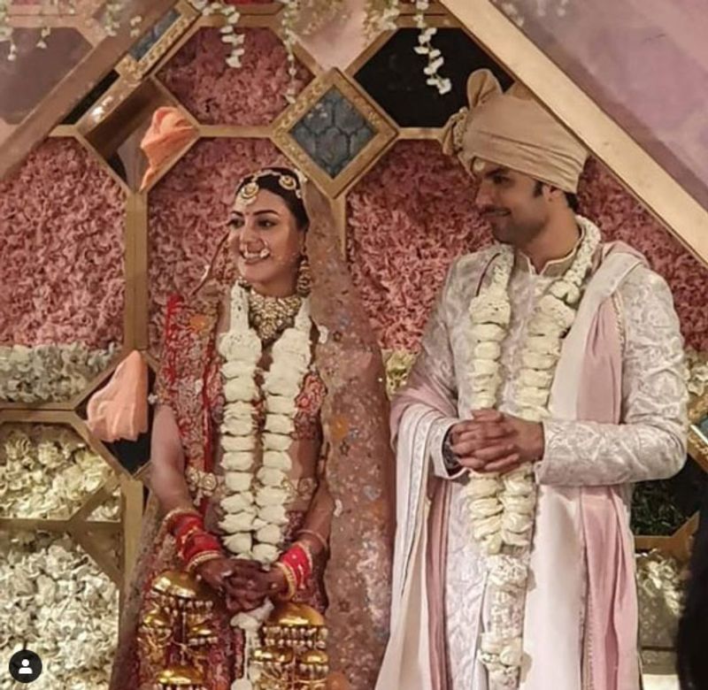 Actress Kajal aggarwal ties the knot with gautham kitchlu