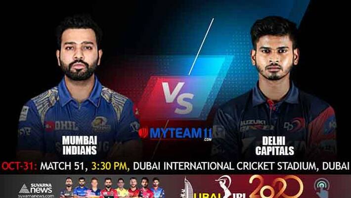 IPL 2020 Delhi Capitals takes on Mumbai Indians in Dubai kvn IPL 2020 Delhi Capitals takes on Mumbai Indians in Dubai kvn