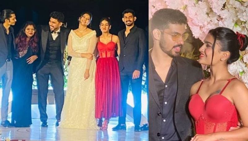 saniya iyappan in red dress