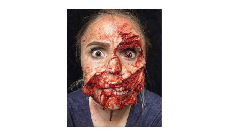 Eye Popping pictures reveal makeup artists terrifying Halloween transformation