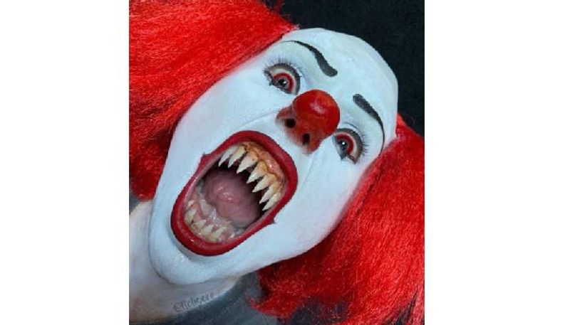 Eye Popping pictures reveal makeup artists terrifying Halloween transformation