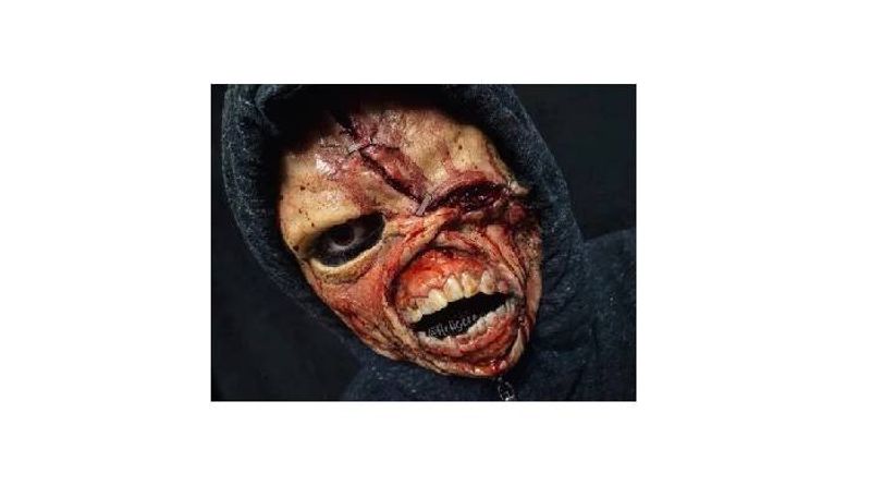 Eye Popping pictures reveal makeup artists terrifying Halloween transformation