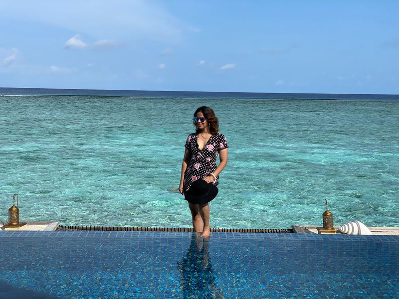 Indian Badminton player Saina nehwal hot Instagram photos in Maldives CRA