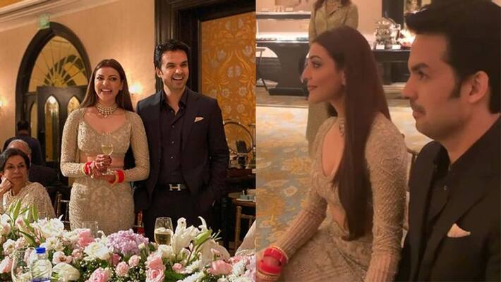 kajal aggarwal gautam kitchlu wedding party first look after marriage photo viral on social media KPJ kajal aggarwal gautam kitchlu wedding party first look after marriage photo viral on social media KPJ