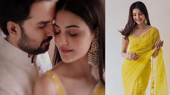 kajal aggarwal shares post wedding photos in yellow saree bollywood actress look gorgeous KPJ kajal aggarwal shares post wedding photos in yellow saree bollywood actress look gorgeous KPJ