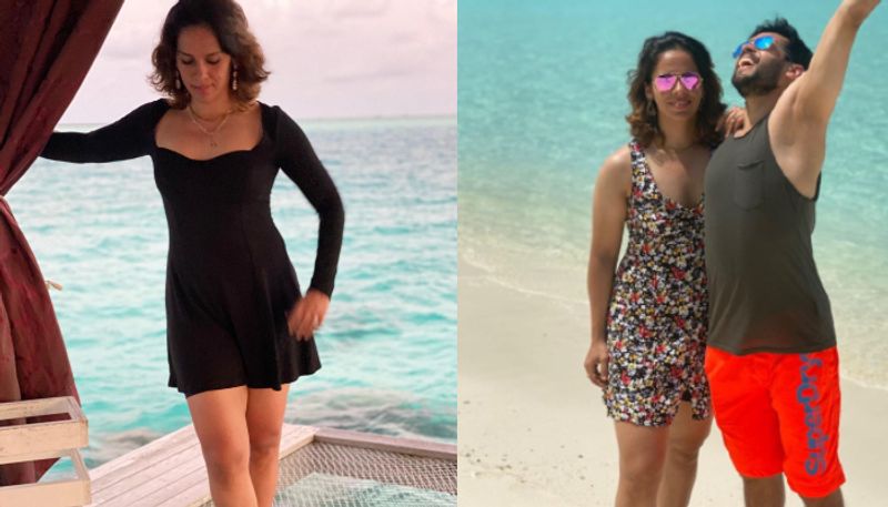 Indian badminton star saina nehwal navel show in lehenga, Saina shares in social media CRA