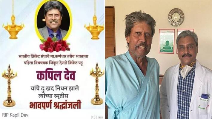 Fact Check : rumour of cricketer kapil dev has passed away is fake, he shares his video dva Fact Check : rumour of cricketer kapil dev has passed away is fake, he shares his video dva