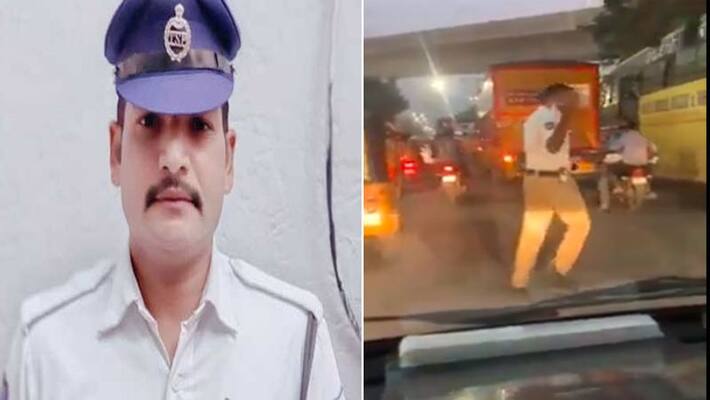 Netizens praises Hyderabad traffic constable Netizens praises Hyderabad traffic constable