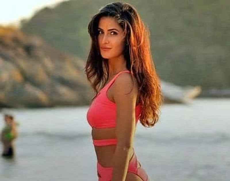 Yes, the same neon pink and yellow patterned monokini was worn by Katrina Kaif in her movie Bang Bang, where she starred opposite Hrithik Roshan.