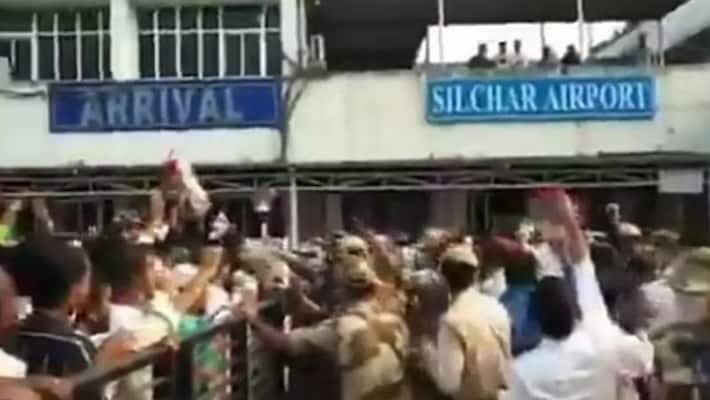 Slogans of Pakistan Zindabad at AIUDF Chief rally at Assam Silchar Airport kpn Slogans of Pakistan Zindabad at AIUDF Chief rally at Assam Silchar Airport kpn