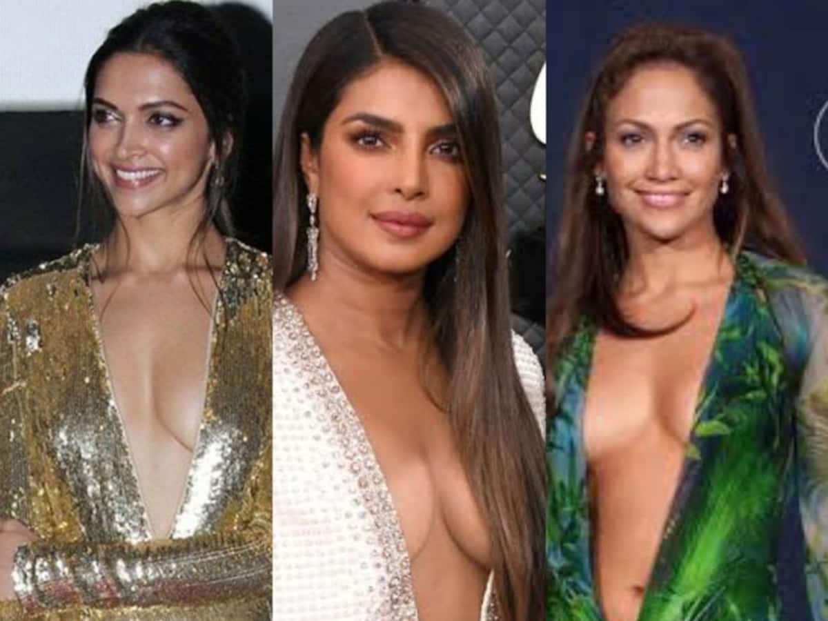 Emilia Clarke Xxx Porn - Deepika Padukone to Priyanka Chopra to Jennifer Lopez: 7 celebs who look  smoking hot in plunging necklines