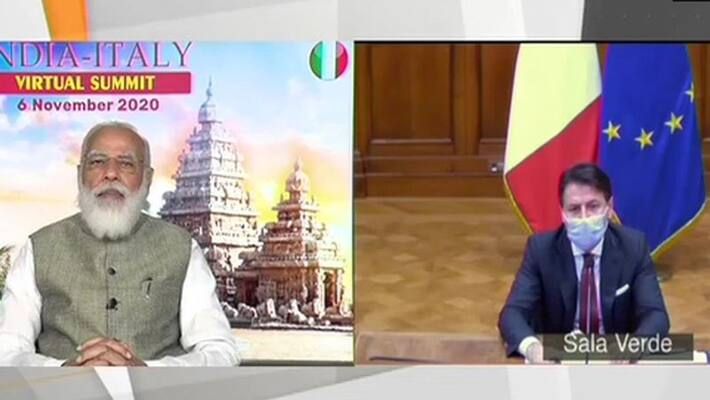 PM modi talks Italian counterpart Giuseppe Conte at India-Italy Virtual Summit KPP PM modi talks Italian counterpart Giuseppe Conte at India-Italy Virtual Summit KPP
