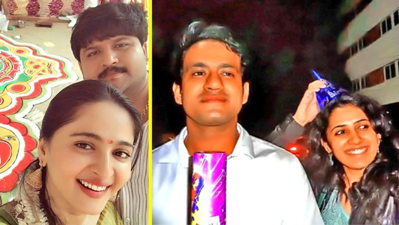 छोटे भाई गुणरंजन के साथ अनुष्का। दूसरी ओर उनके बड़े भैया और भाभी।