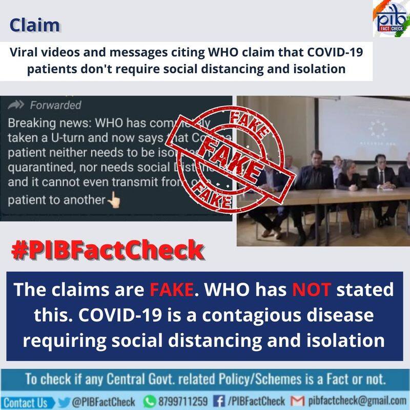 FAKE NEWS ALERT: W.H.O did NOT say Covid-19 isn't contagious-vpn