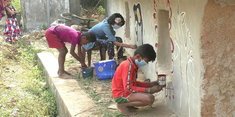 During Coronavirus Bandhna Festival for Adibasi society at Midnapore ASB