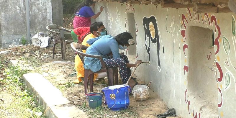 During Coronavirus Bandhna Festival for Adibasi society at Midnapore ASB