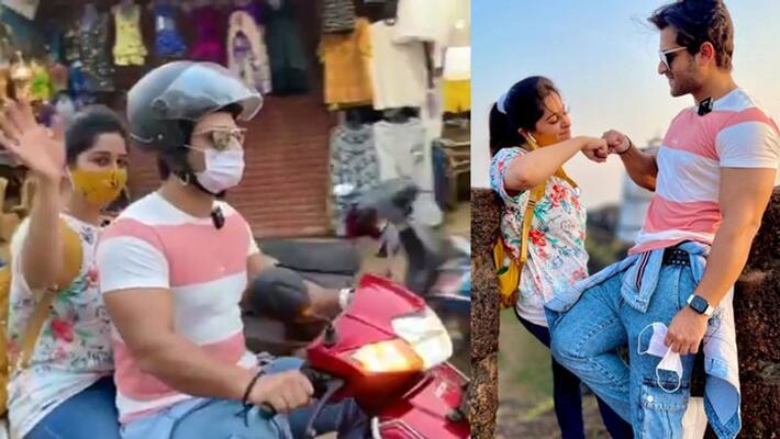 dipika kakar with husband shoaib ibrahim enjoy scooty ride during vacation in goa photos viral on social media KPJ dipika kakar with husband shoaib ibrahim enjoy scooty ride during vacation in goa photos viral on social media KPJ