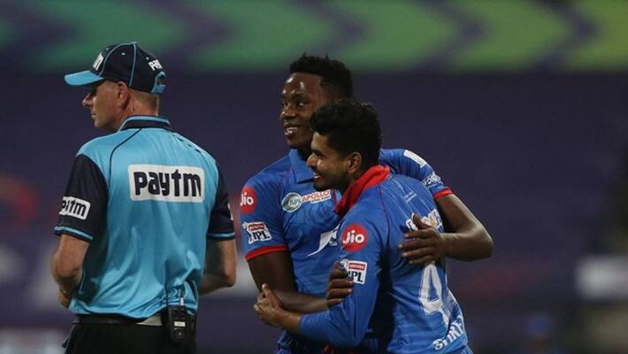 IPL 2020 DC vs SRH Kagiso Rabada record IPL 2020 DC vs SRH Kagiso Rabada record