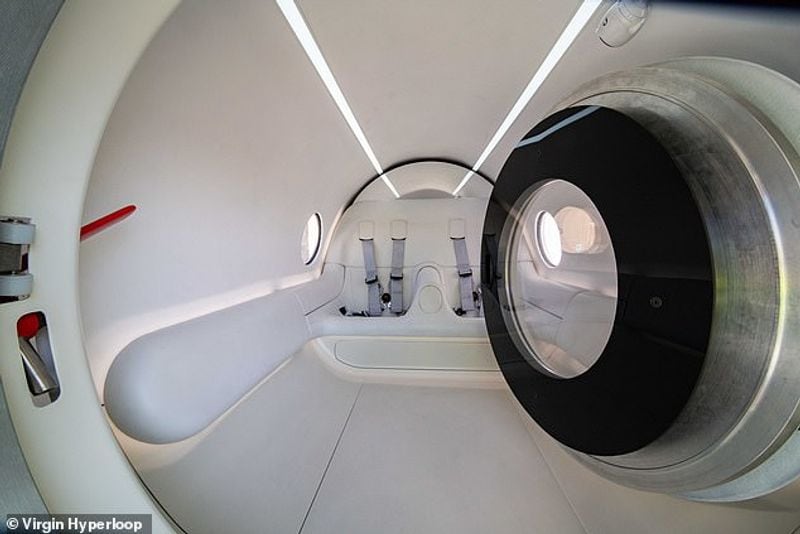 Virgin Hyperloop transports its first human passengers inside a levitating pod