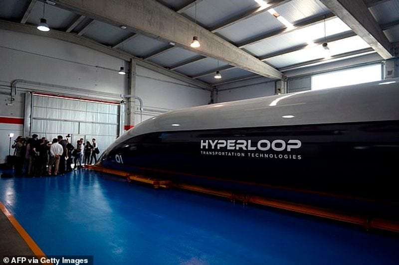Virgin Hyperloop transports its first human passengers inside a levitating pod