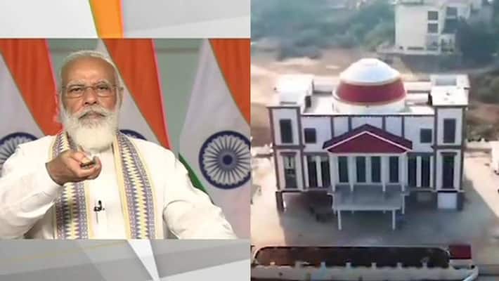 PM narendra Modi inaugurates an office-cum-residential complex of ITAT in Cuttack KPP PM narendra Modi inaugurates an office-cum-residential complex of ITAT in Cuttack KPP