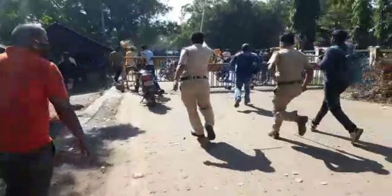Clash between BJP supporters and police at Kharagpur ASB