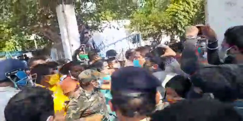 Clash between BJP supporters and police at Kharagpur ASB