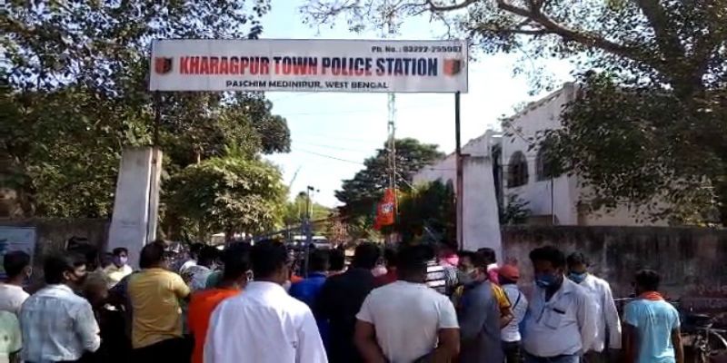 Clash between BJP supporters and police at Kharagpur ASB