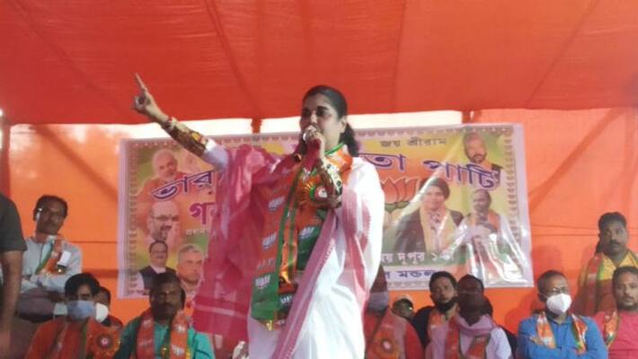 Bharati Ghosh welcome to Suvendu Adhikari in BJP at Jhargram ASB Bharati Ghosh welcome to Suvendu Adhikari in BJP at Jhargram ASB