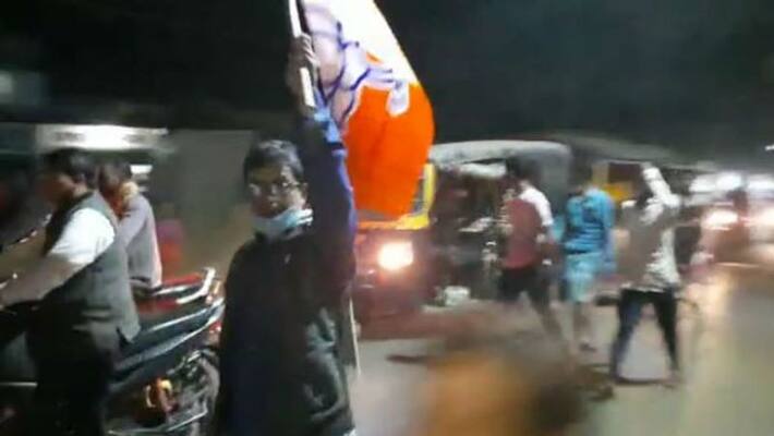 After win in Bihar Election Bengal Bjp supporters celebrate at Murshidabad ASB After win in Bihar Election Bengal Bjp supporters celebrate at Murshidabad ASB
