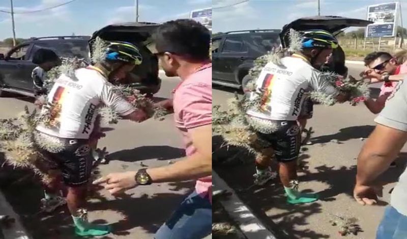 शख्स ठीक से चल भी नहीं पा रहा था। लोगों ने उसे आराम से उठाया। लोकल लोगों ने शख्स की मदद करते हुए उसकी बॉडी से हजारों के करीब कांटे बाहर निकाले। इस दौरान शख्स दर्द से छटपटाता रहा। उसे काफी दर्द हो रहा था। 