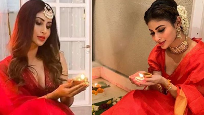 TV की नागिन मौनी रॉय दिवाली पर ट्रेडिशनल ड्रेस पसंद करती हैं। इसके साथ ही उन्हें दीए जलाने और पटाखे चलाने का भी शौक है। इस तस्वीर में मौनी रॉय किसी इंडियन दुल्हन की तरह लग रही हैं। 
