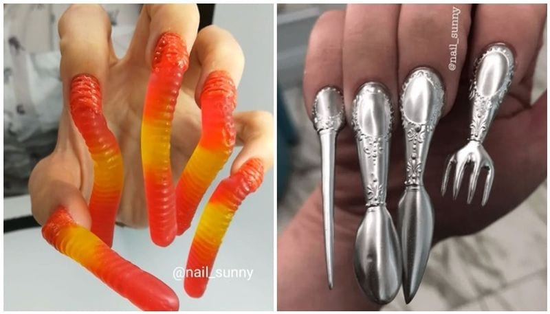 Nail salon notorious for its bizarre designs
