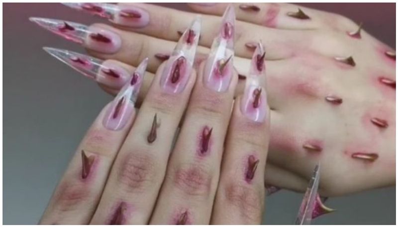 Nail salon notorious for its bizarre designs