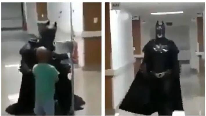 doctor dresses as batman to make toddler who fights against cancer doctor dresses as batman to make toddler who fights against cancer