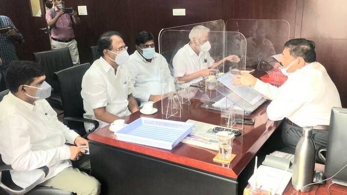 TRS leaders meeting with state election commissioner lns TRS leaders meeting with state election commissioner lns